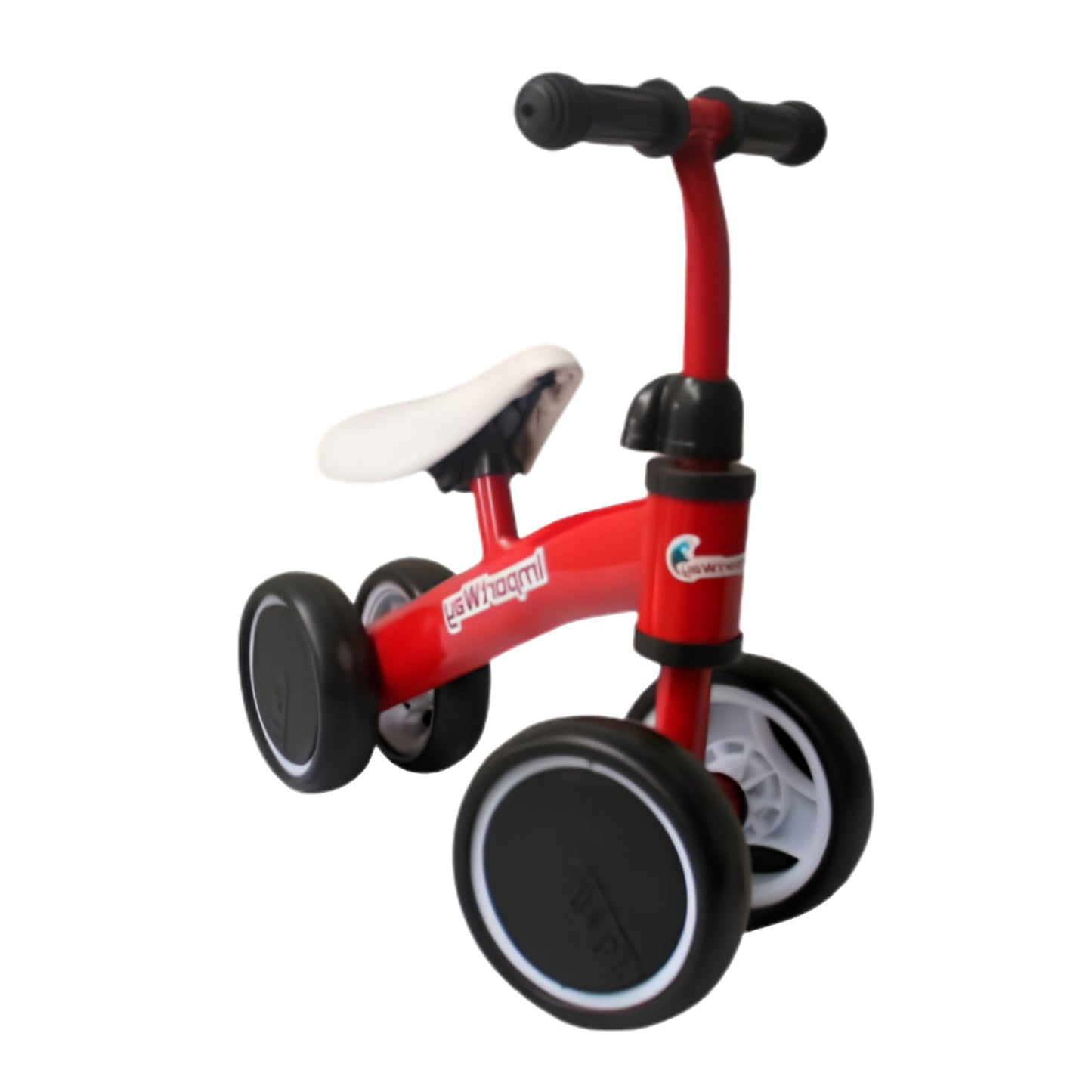 Triciclo infantil rojo de 4 ruedas para aprendizaje, juego y equilibrio