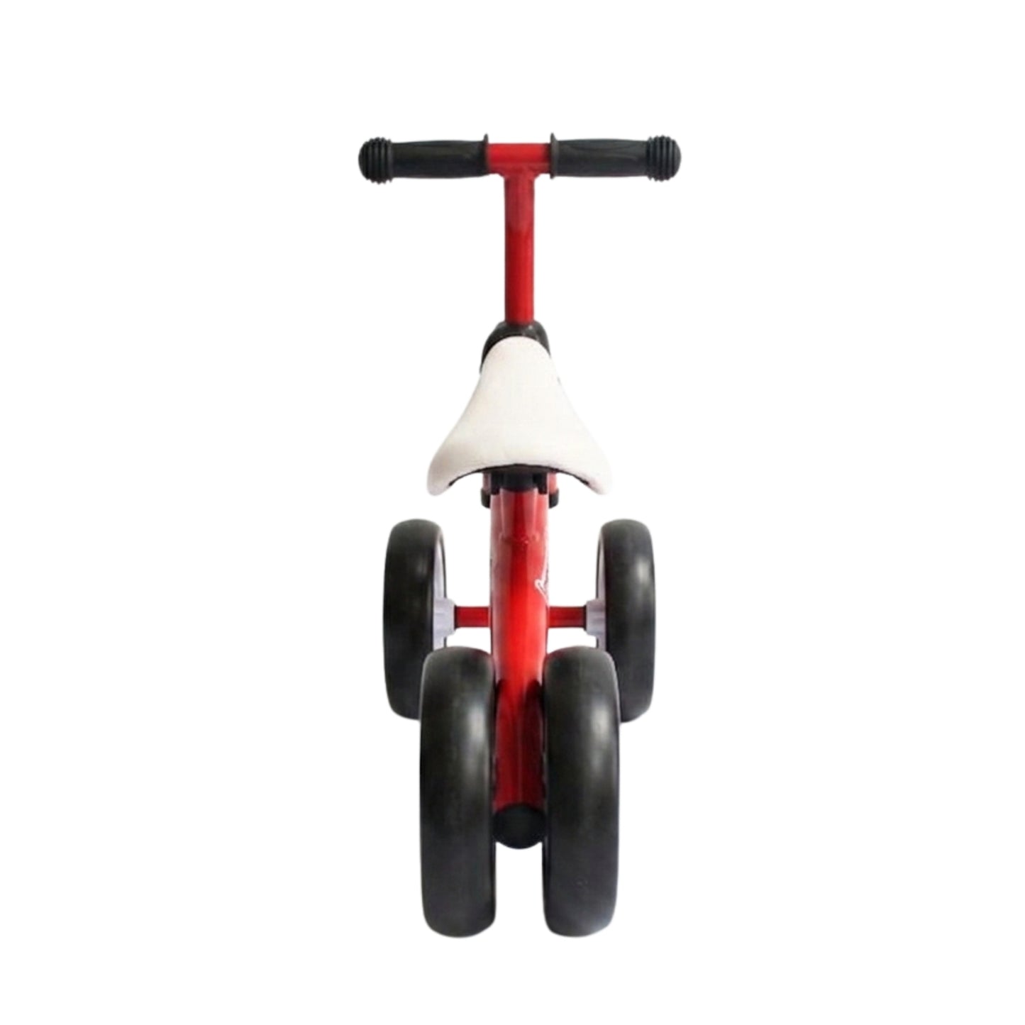 Triciclo rojo de impulso para niños pequeños, paseo y desarrollo de equilibrio
