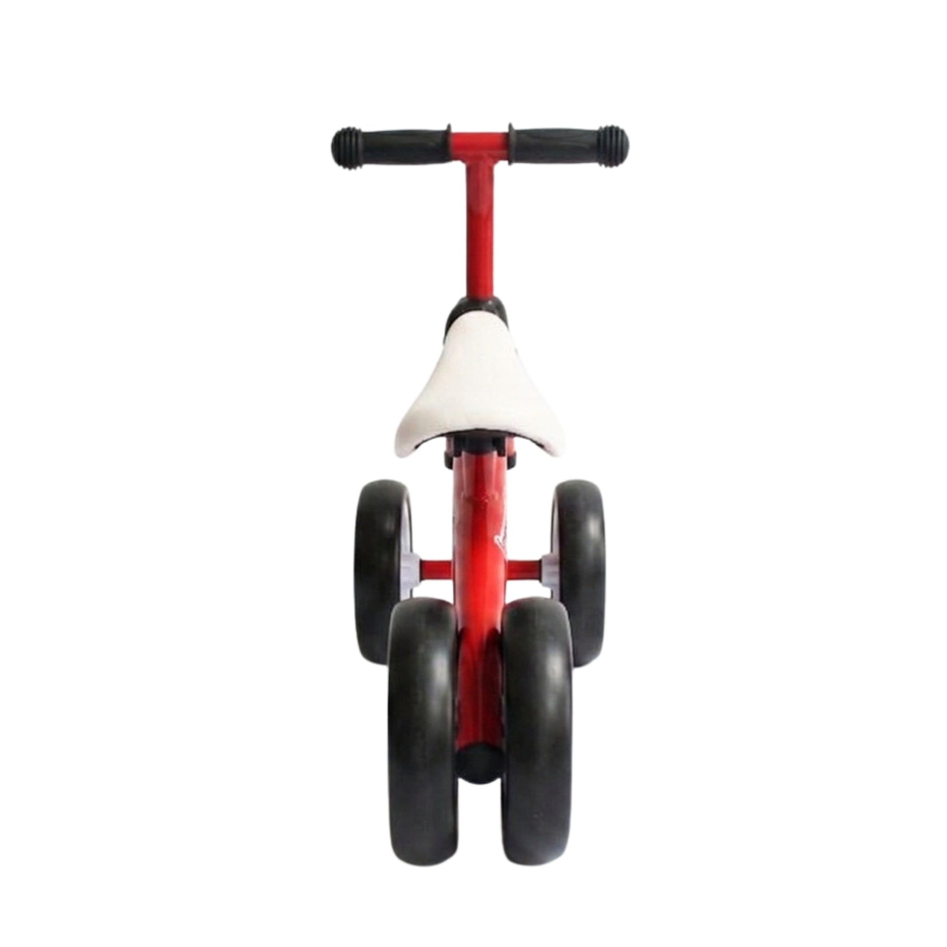 Triciclo rojo de impulso para niños pequeños, paseo y desarrollo de equilibrio