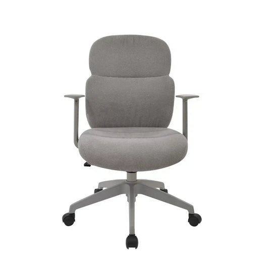 Silla de oficina Ander en tela gris tipo presidente para escritorio y trabajo diario