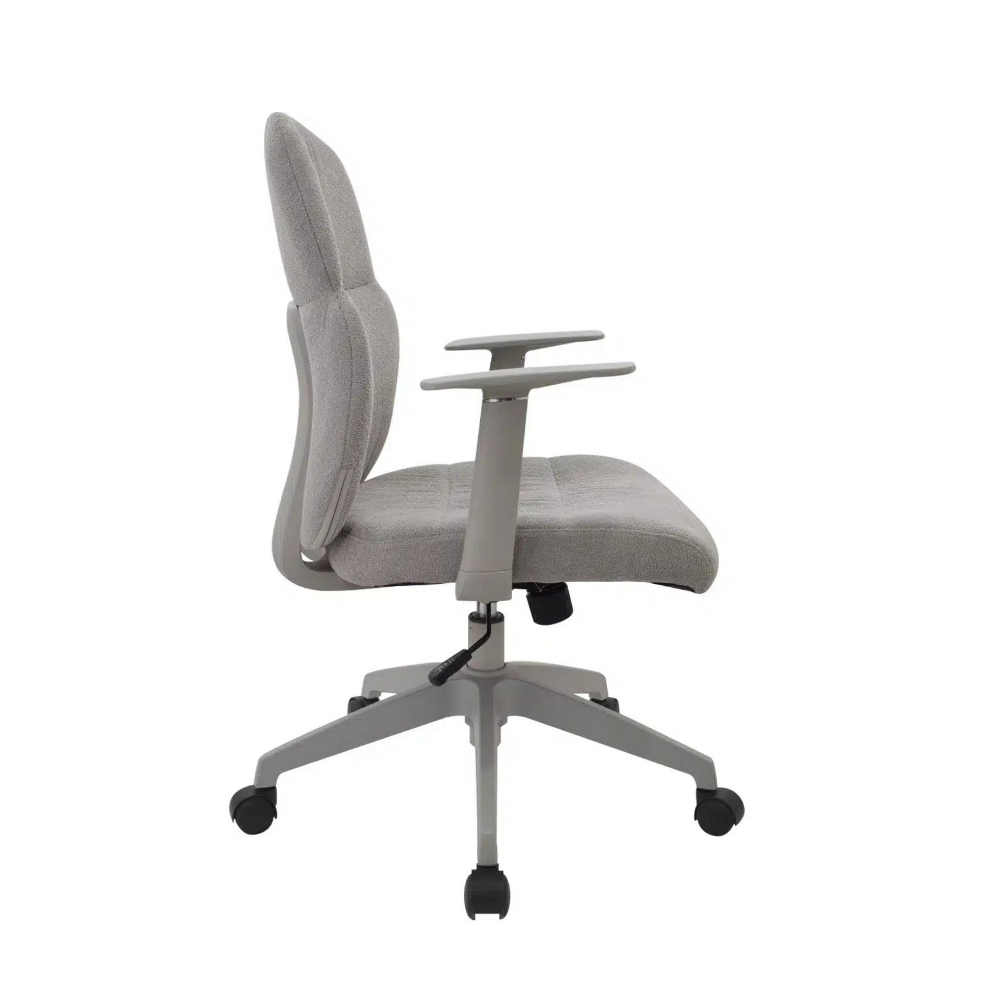 Silla ejecutiva Ander en tela gris con base giratoria para oficina moderna
