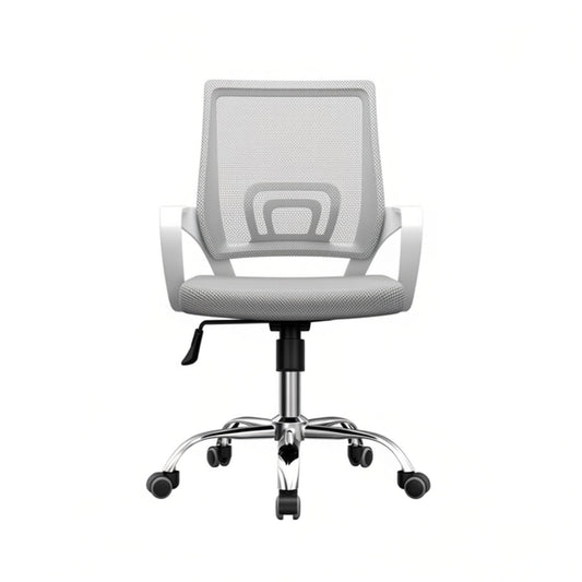 Silla de oficina Atlantis en malla con marco gris para escritorio y home office