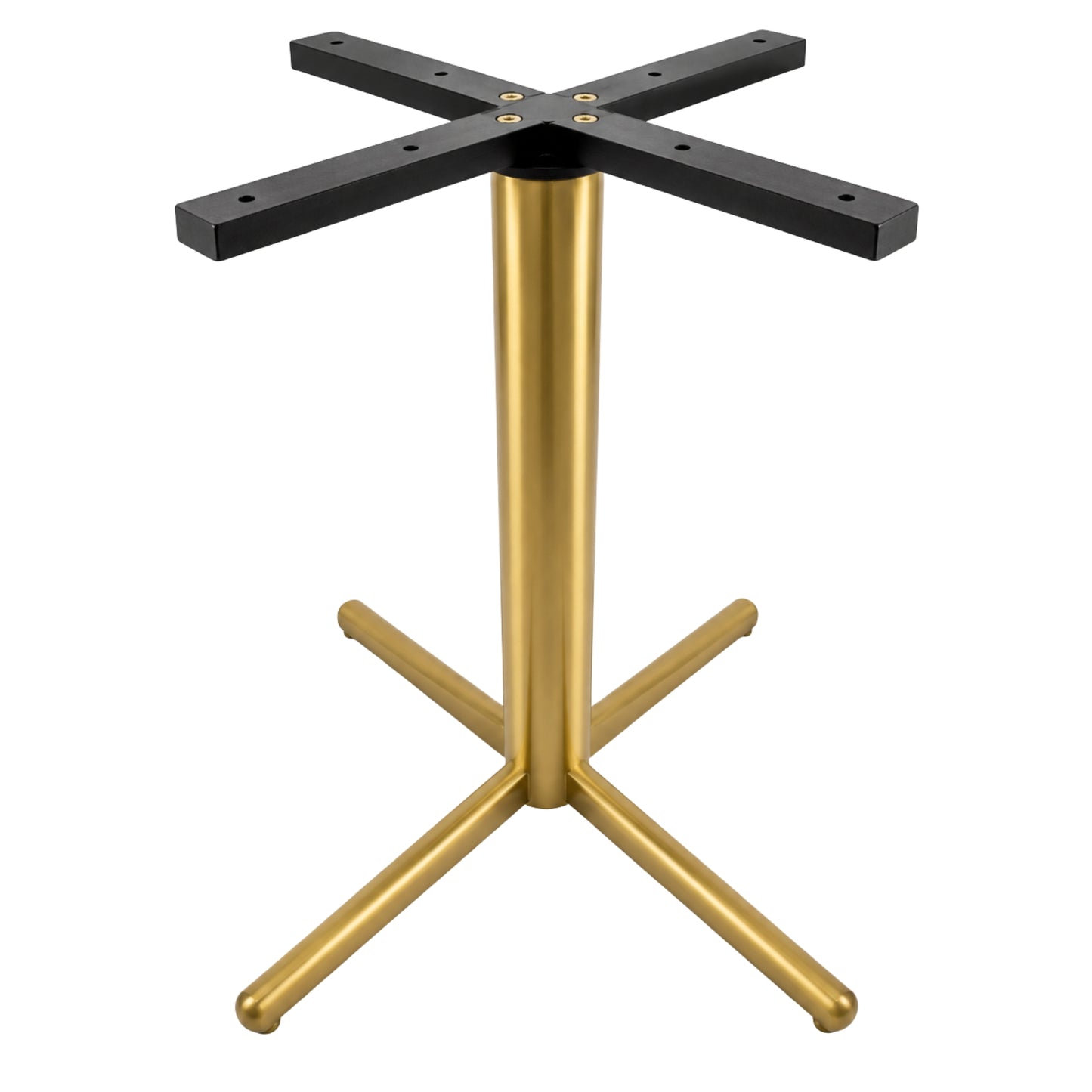 Estructura Metálica Para Mesa Base En X Color Oro Cepillado