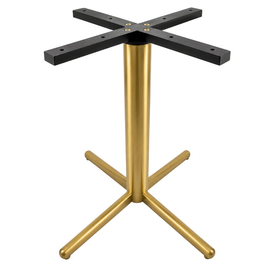 Estructura Metálica Para Mesa Base En X Color Oro Cepillado