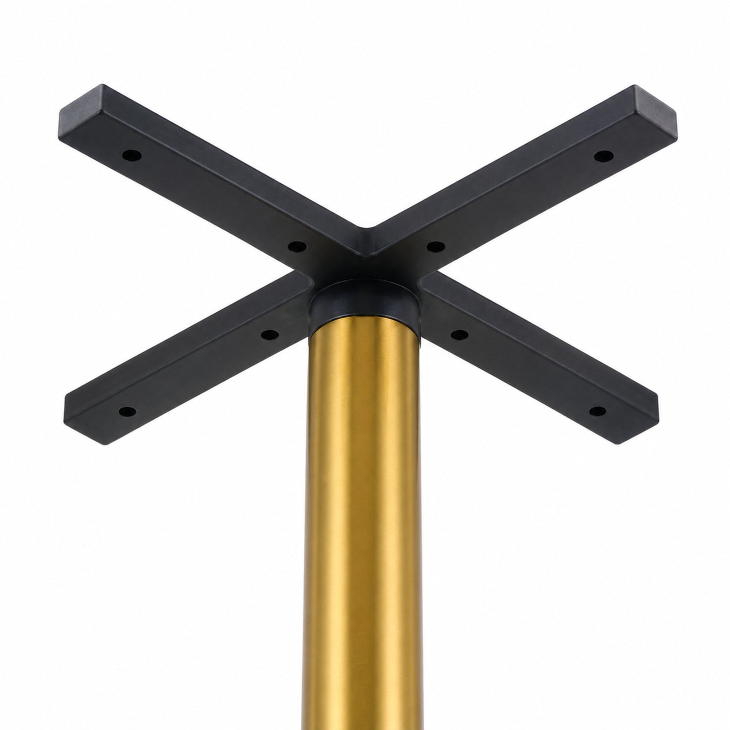 Estructura Metálica Para Mesa Base En X Color Oro Cepillado