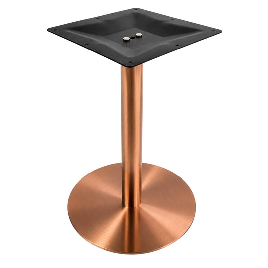 Estructura Metálica Para Mesa Base Circular Color Oro Rosa