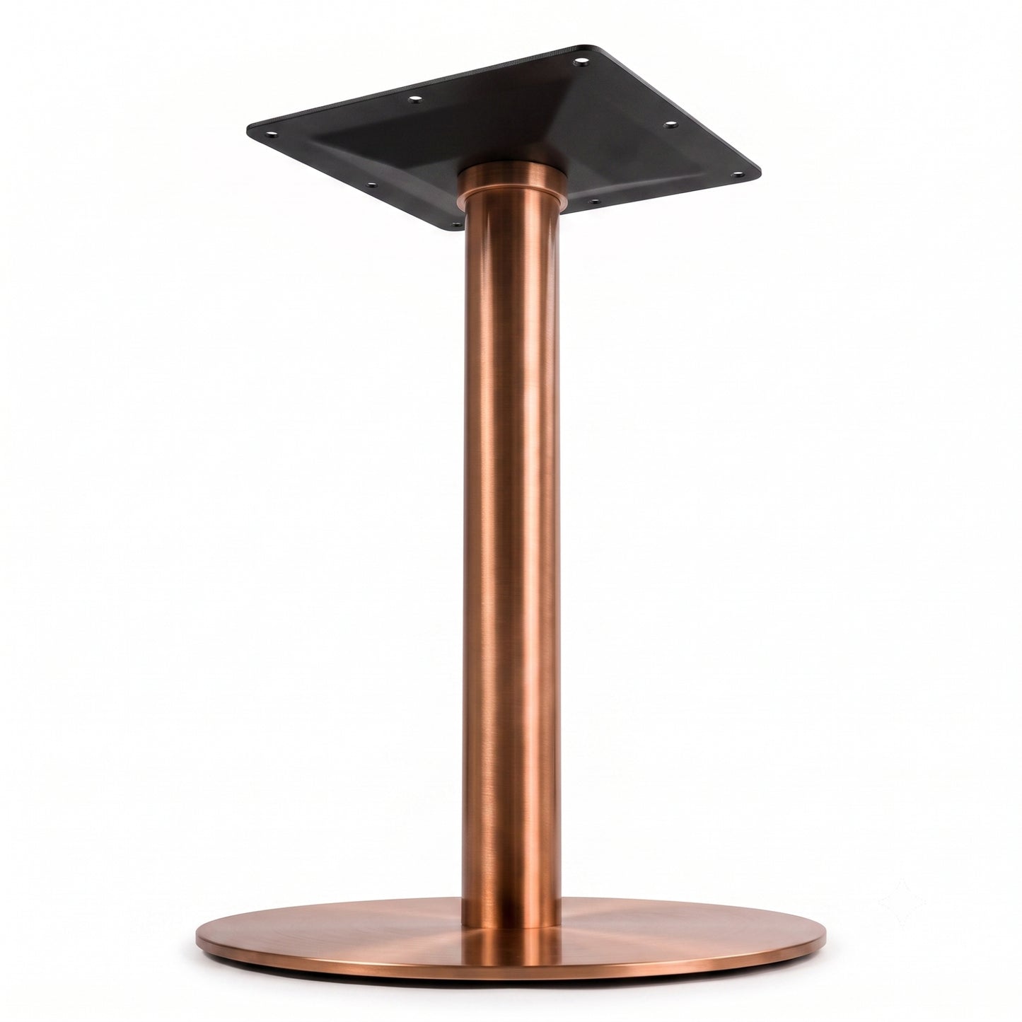 Estructura Metálica Para Mesa Base Circular Color Oro Rosa
