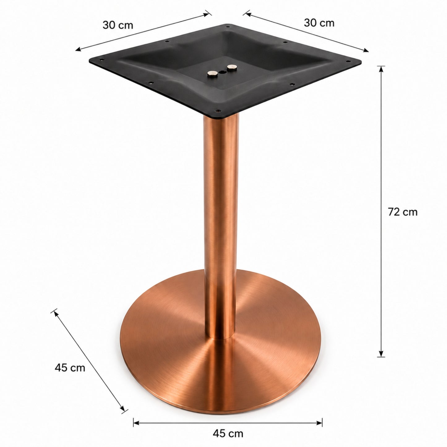 Estructura Metálica Para Mesa Base Circular Color Oro Rosa