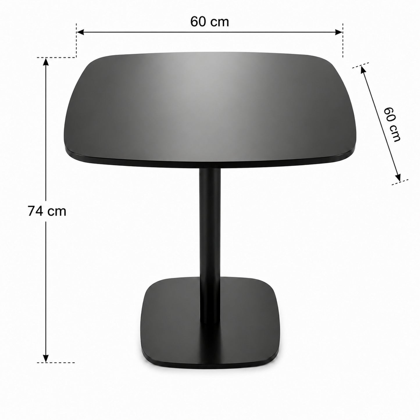 Mesa Oslo Con Base Cuadrada En Madera