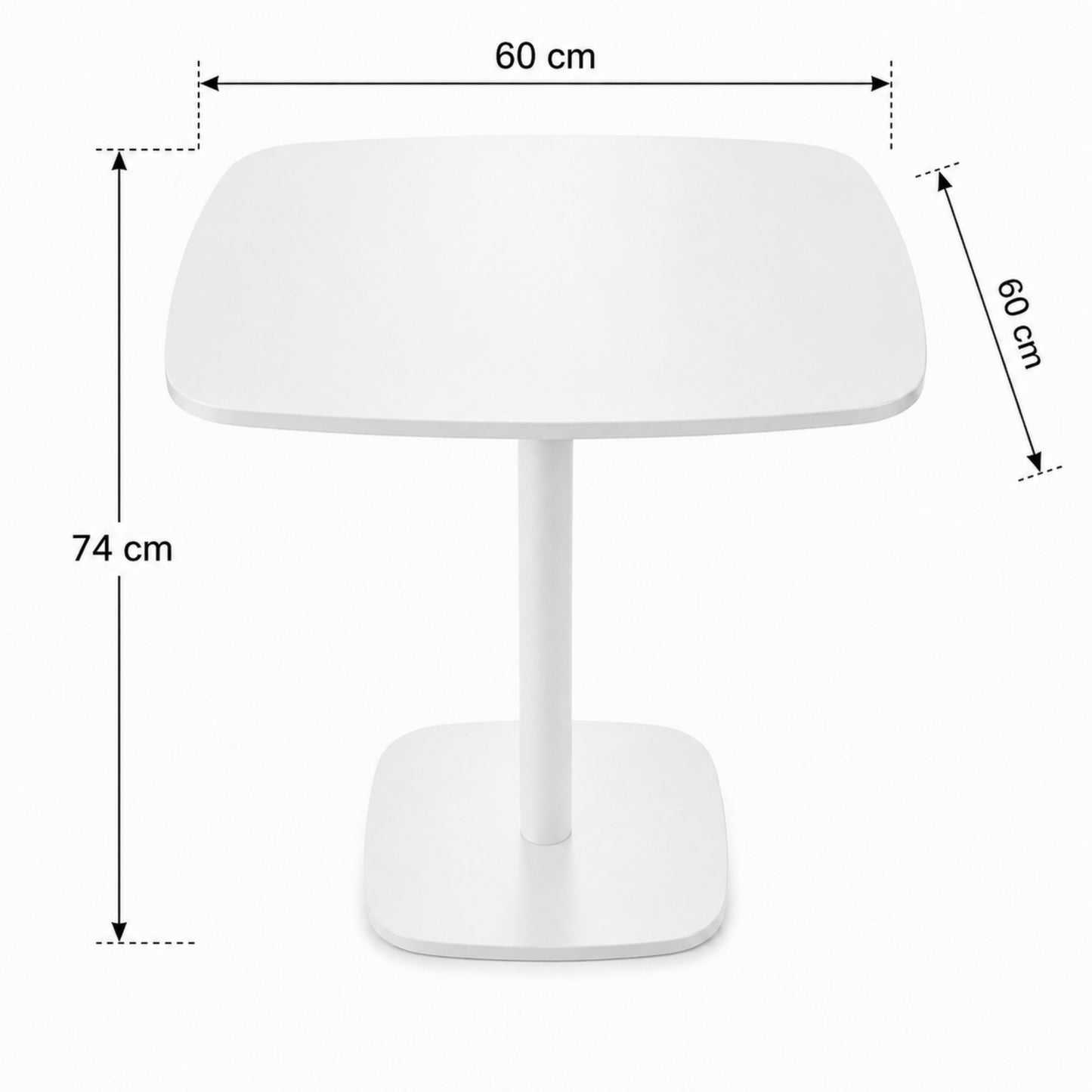 Mesa Oslo Con Base Cuadrada En Madera
