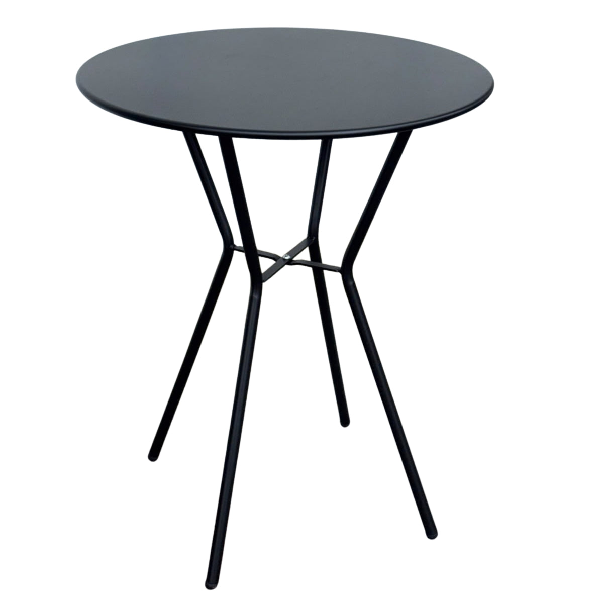 Mesa Metálica Nodo De 60 Cm Color Negro