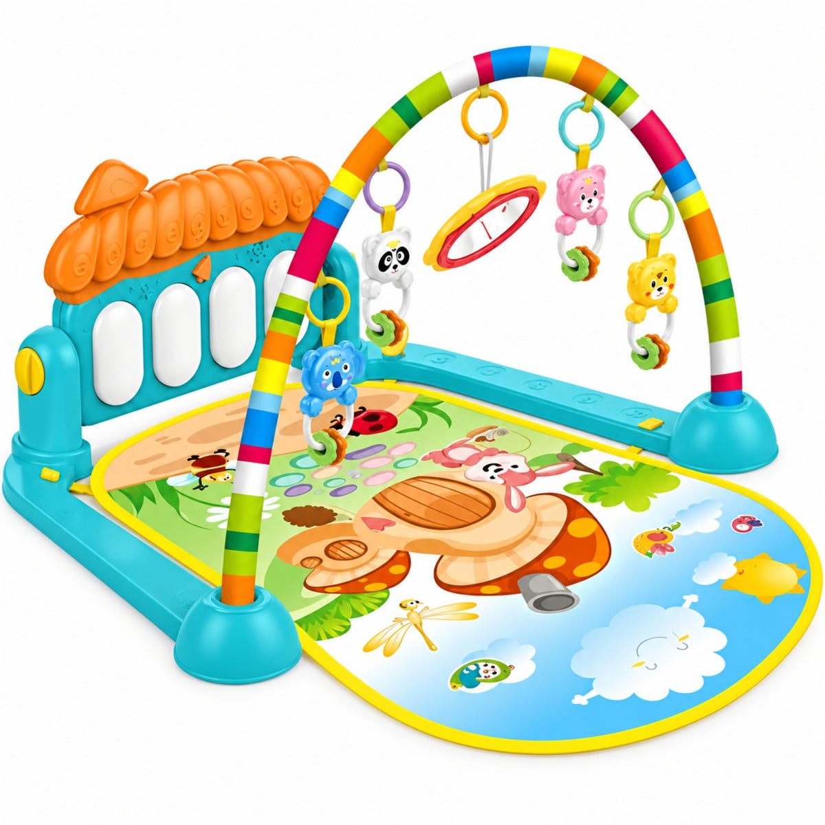 Gimnasio Piano Para Bebés Con Diseño De Casita