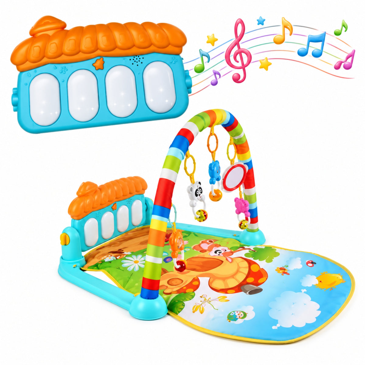 Gimnasio Piano Para Bebés Con Diseño De Casita