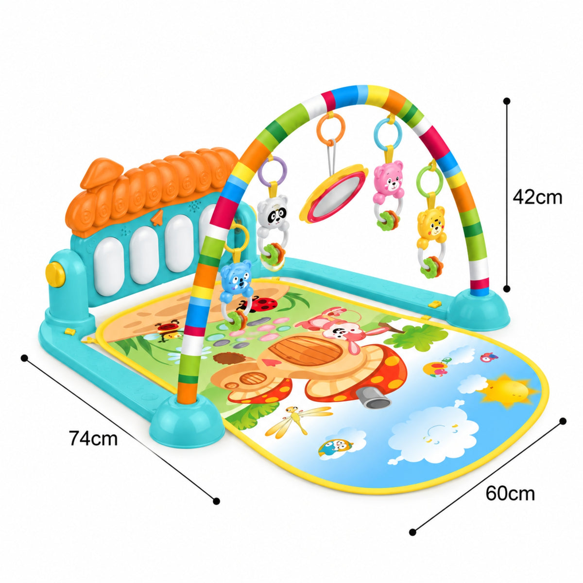 Gimnasio Piano Para Bebés Con Diseño De Casita