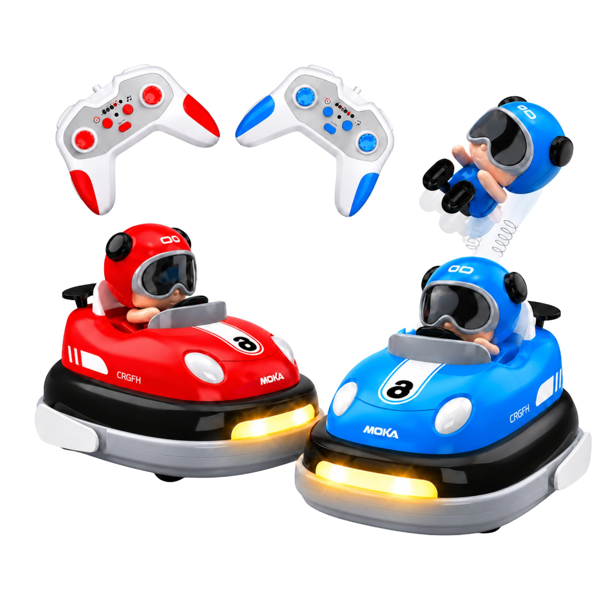 Set De 2 Carros Chocones Bumper Cars A Control Remoto Con Expulsión De Piloto