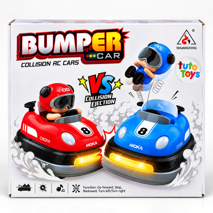 Set De 2 Carros Chocones Bumper Cars A Control Remoto Con Expulsión De Piloto