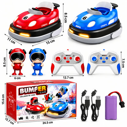 Set De 2 Carros Chocones Bumper Cars A Control Remoto Con Expulsión De Piloto