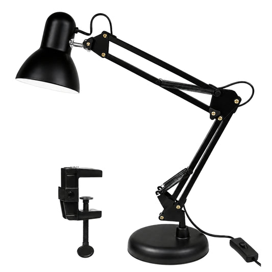 Lampara Metálica De Mesa Con Brazo Flexible Y Ajustable