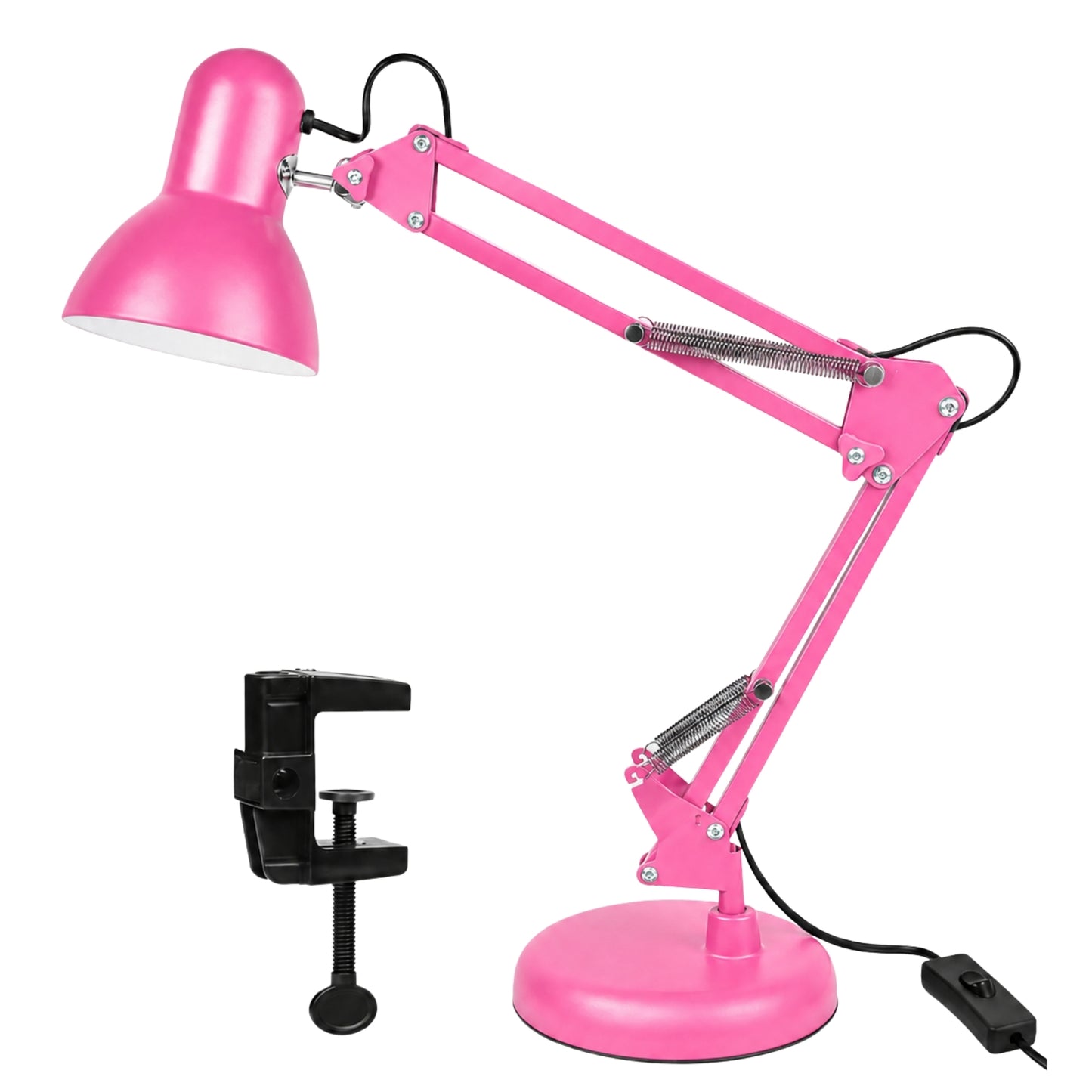 Lampara Metálica De Mesa Con Brazo Flexible Y Ajustable