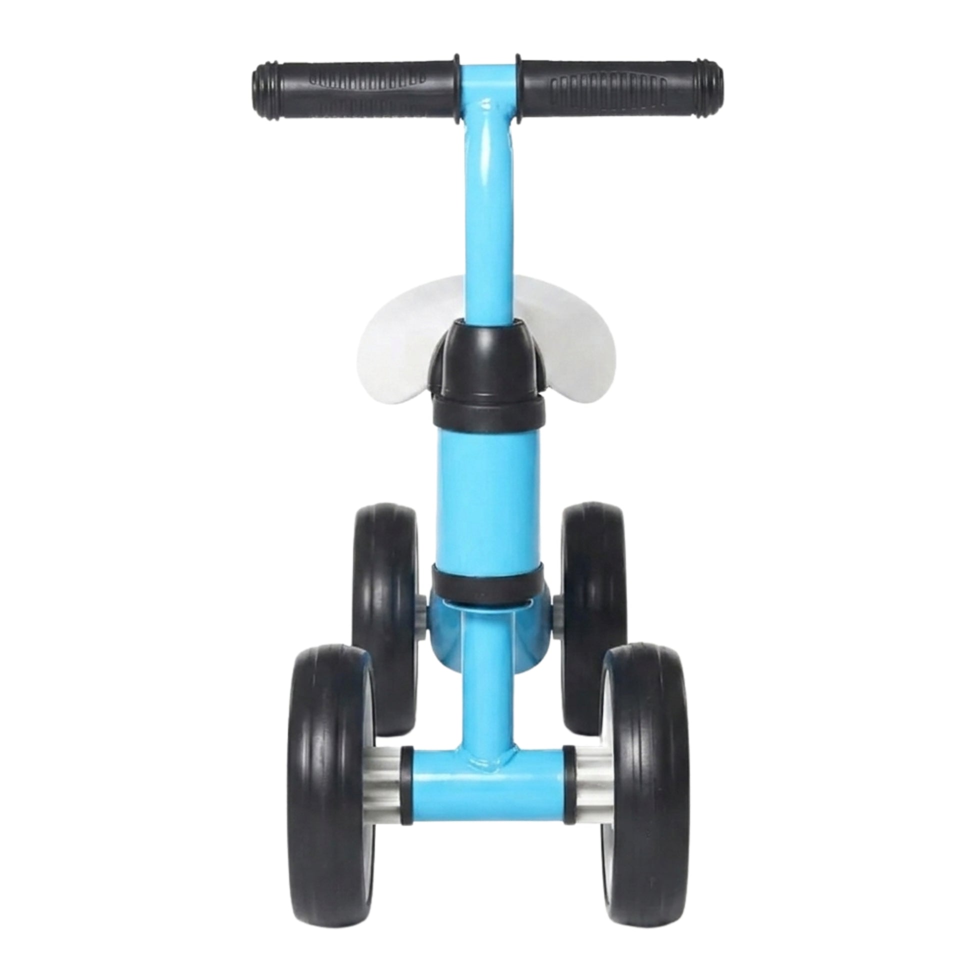 Triciclo azul de impulso para niños pequeños, juego y desarrollo motriz