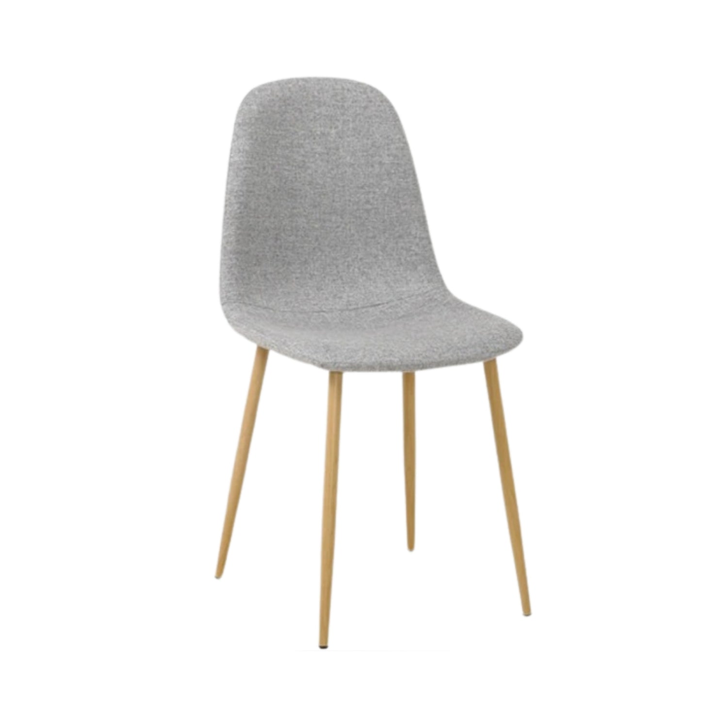Silla de diseño Domi vista posterior con patas metálicas para restaurante
