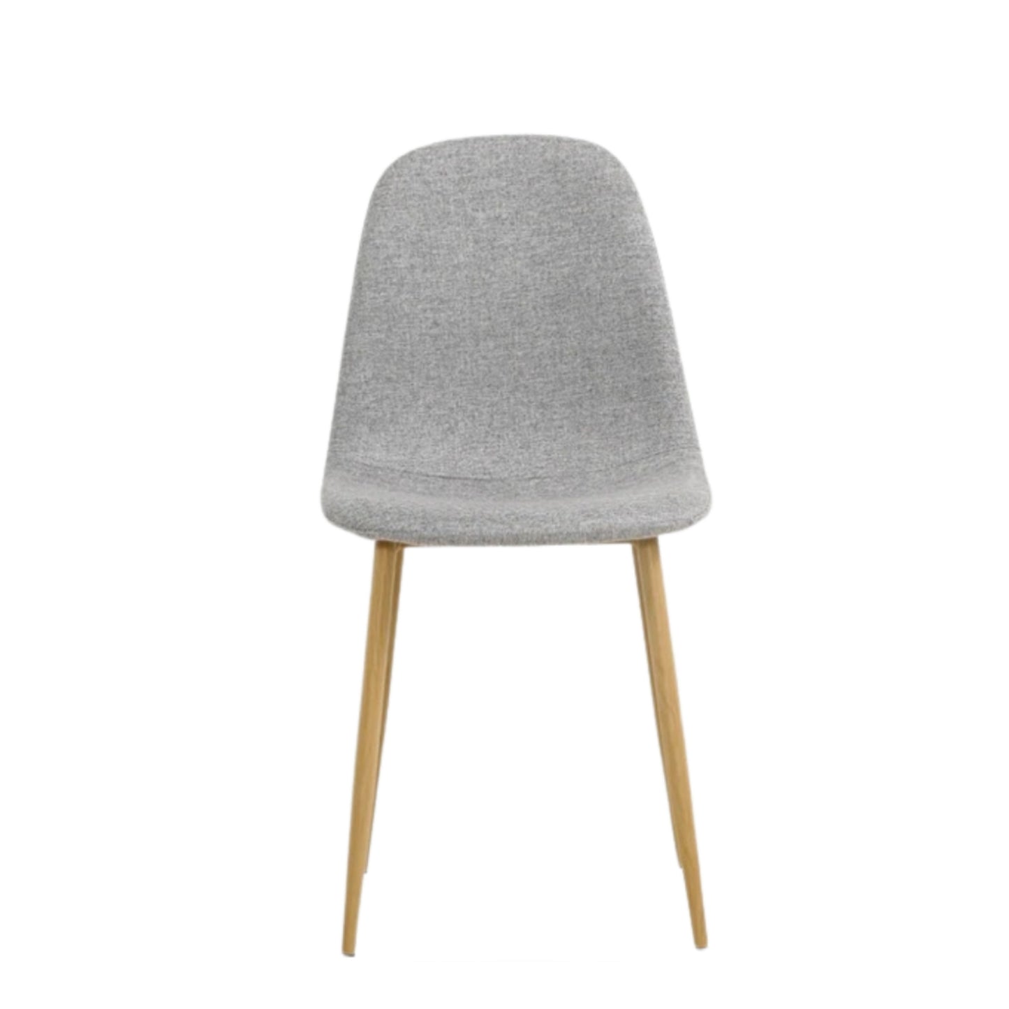Silla Domi de diseño color gris con patas metálicas para comedor moderno