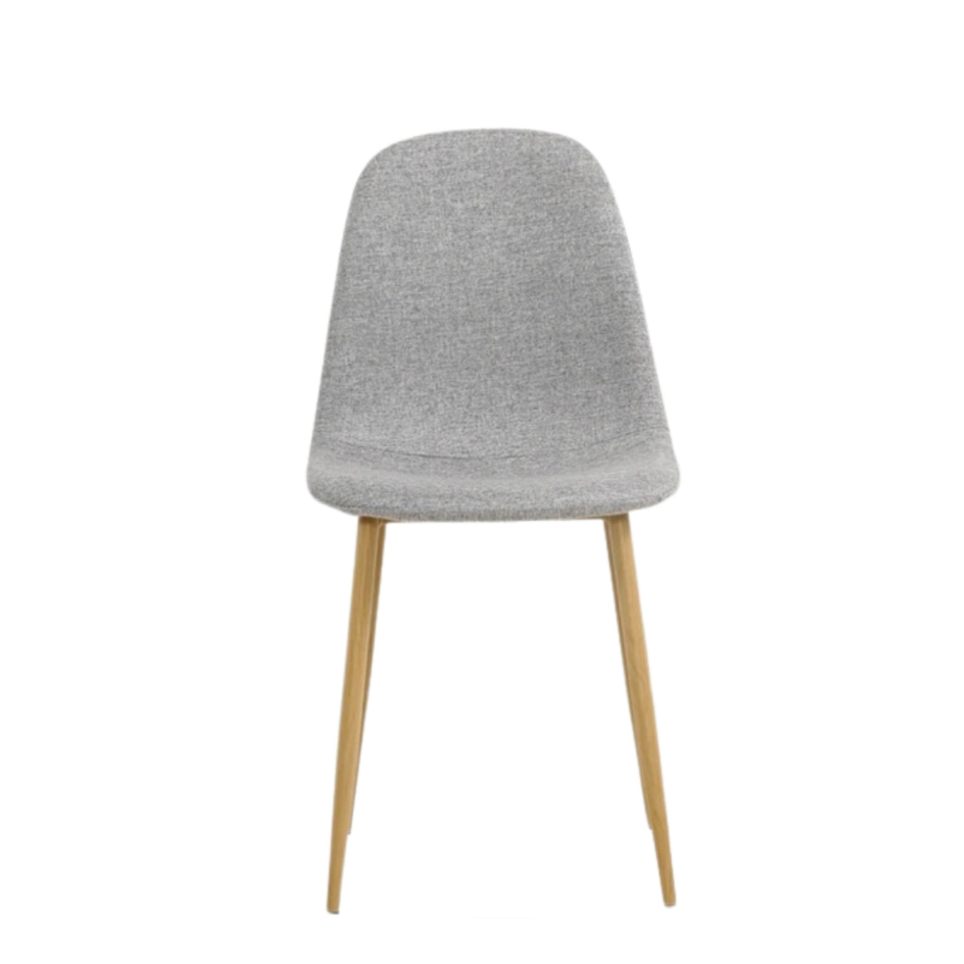 Silla Domi de diseño color gris con patas metálicas para comedor moderno