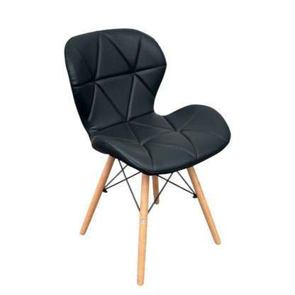 Silla Mariposa negra vista lateral para comedor, cafetería o negocio