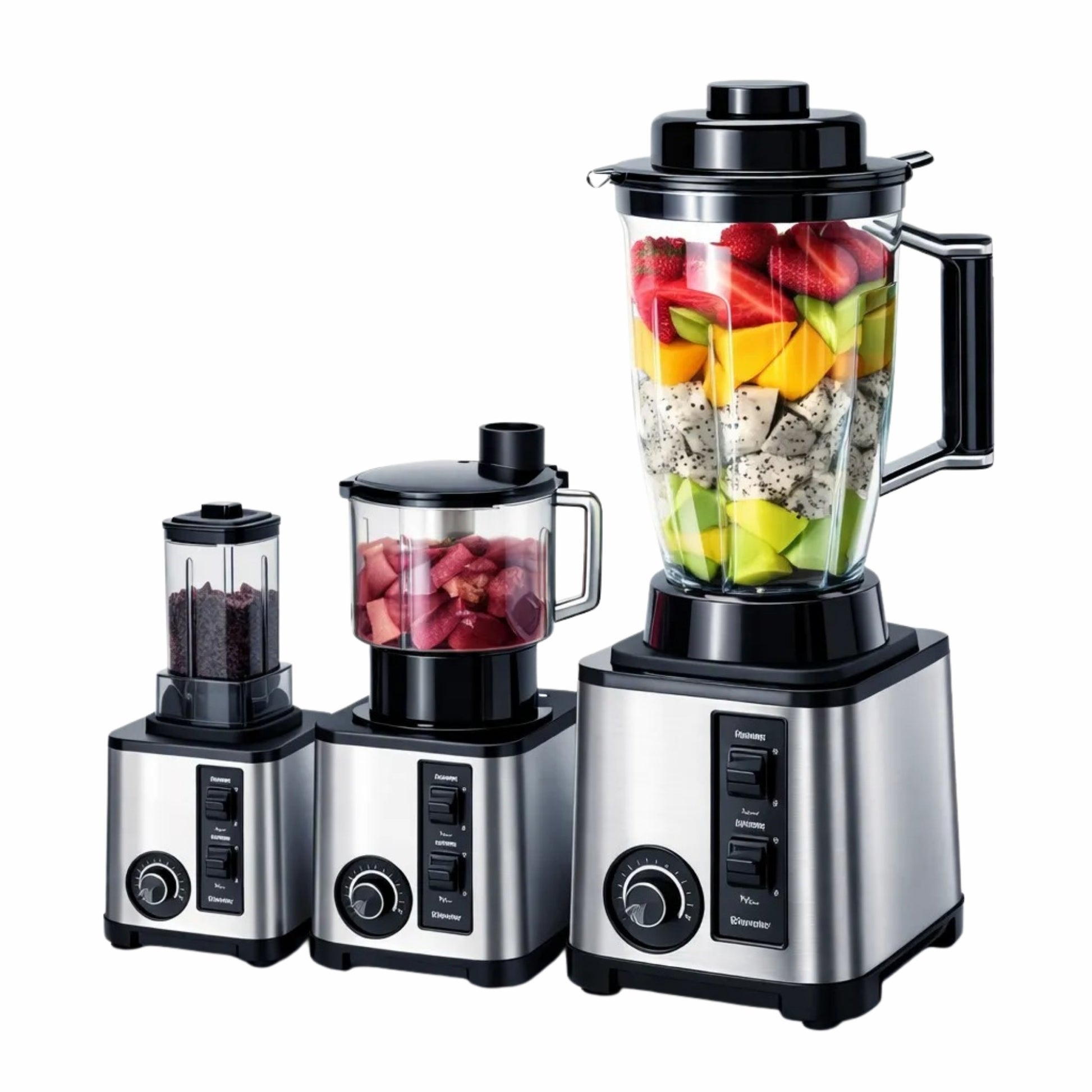 Licuadora 8 en 1 Bardefu con accesorios para picar, licuar, mezclar y preparar alimentos
