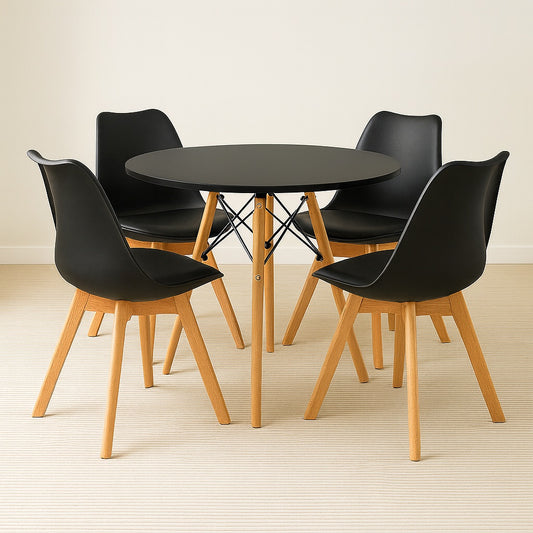 Comedor Moderno 4 Puestos Tipo Eames + Silla Emma