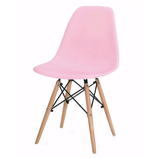 Comedor Minimalista mesa Redonda de vidrio (80 Cm) Con silla Eames