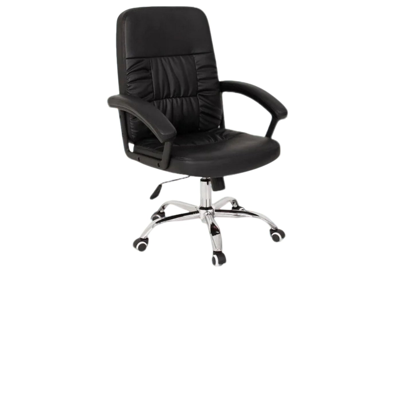 Silla de oficina en cuero PU con diseño cómodo para computador y escritorio