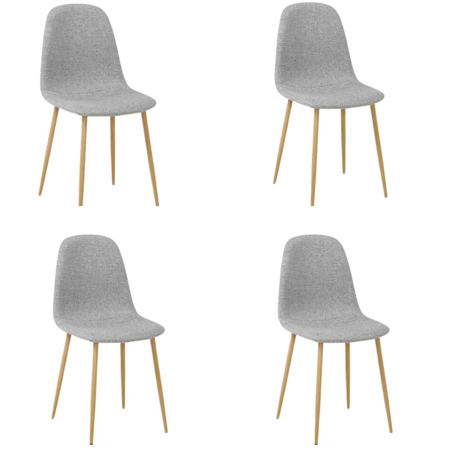 Sillas de diseño Domi con patas metálicas para cafetería, comedor o negocio