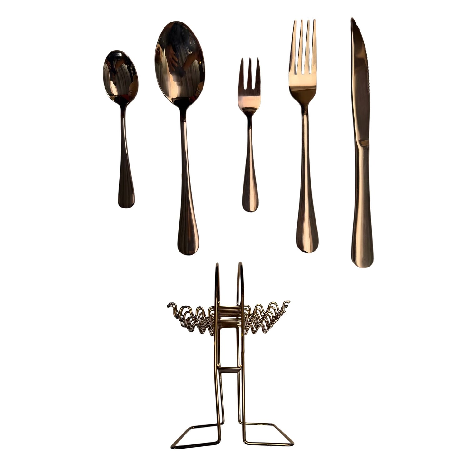 Set completo de cubiertos 30 piezas con soporte para comedor, cocina y hogar