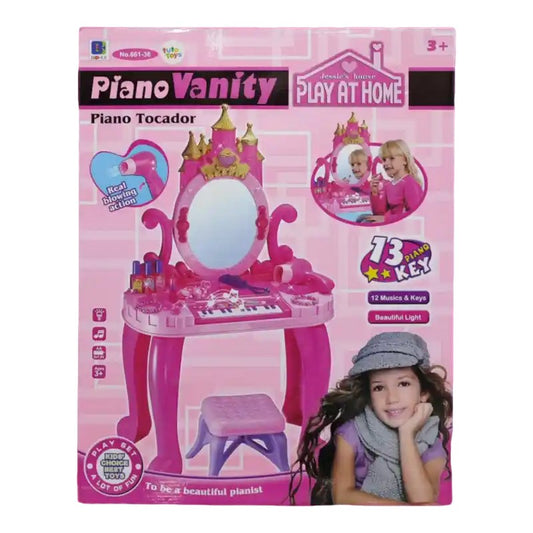 Piano Vanity Tocador Niñas Secador Musical 661-36