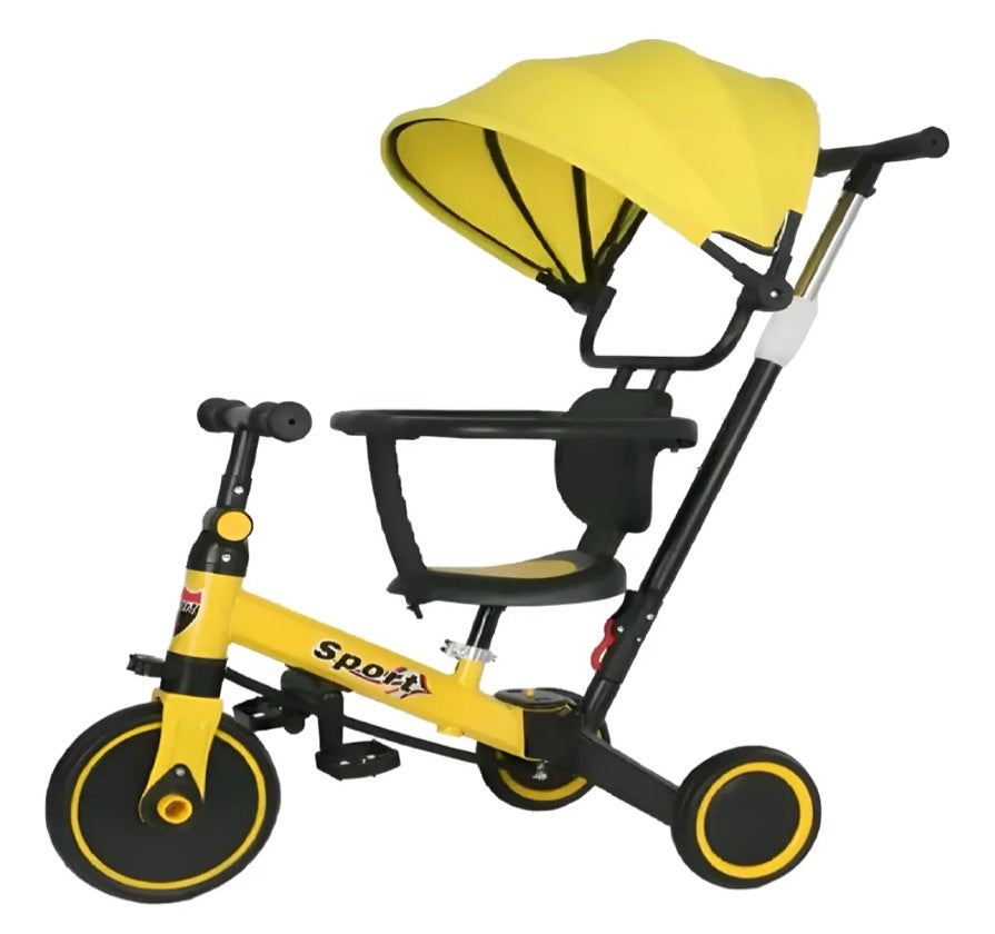 Triciclo Infantil 6 En 1 Ajustable Con Protector Y Manija