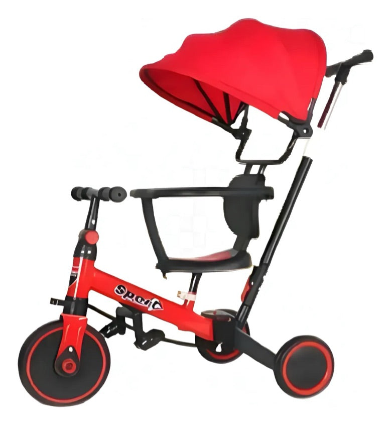 Triciclo Infantil 6 En 1 Ajustable Con Protector Y Manija