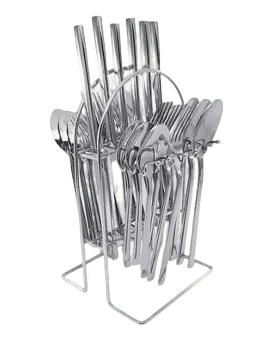 Juego De Cubiertos En Acero Inoxidable 30 Piezas + Soporte
