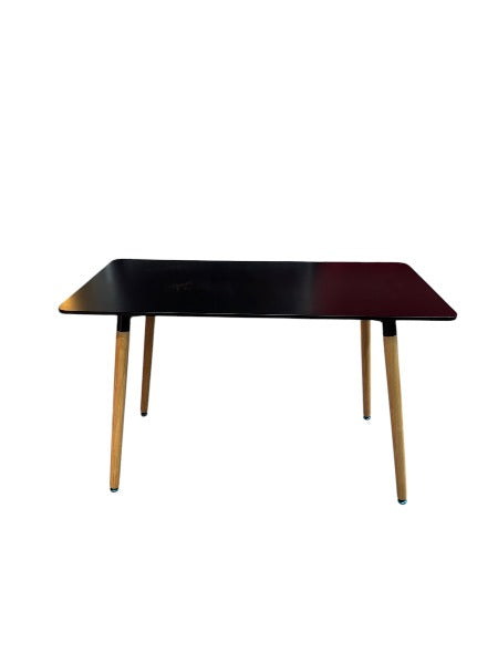 Mesa de comedor brillante rectangular 120 cm x 60 cm