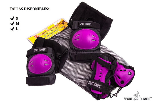 Kit Protecciones Patinaje Sport Runner