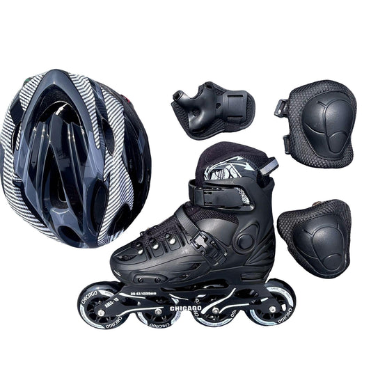 Kit Patines Chicago Semiprofesionales Antichoque