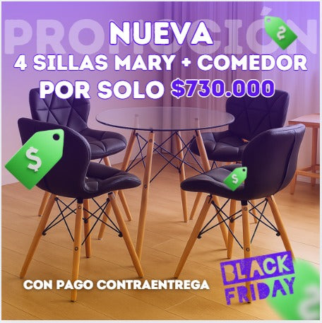 Comedor Minimalista Vidrio Templado Con Silla Mariposa