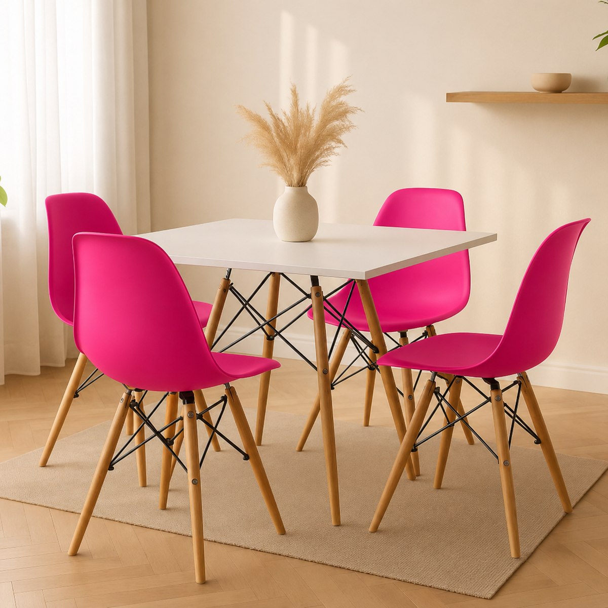 Comedor Minimalista mesa cuadrada Eames Estandar