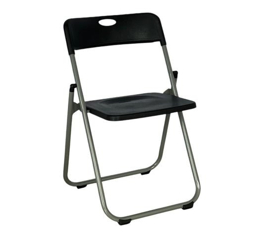 Sillas Color Negro Silla Plegable Plástico Reforzada
