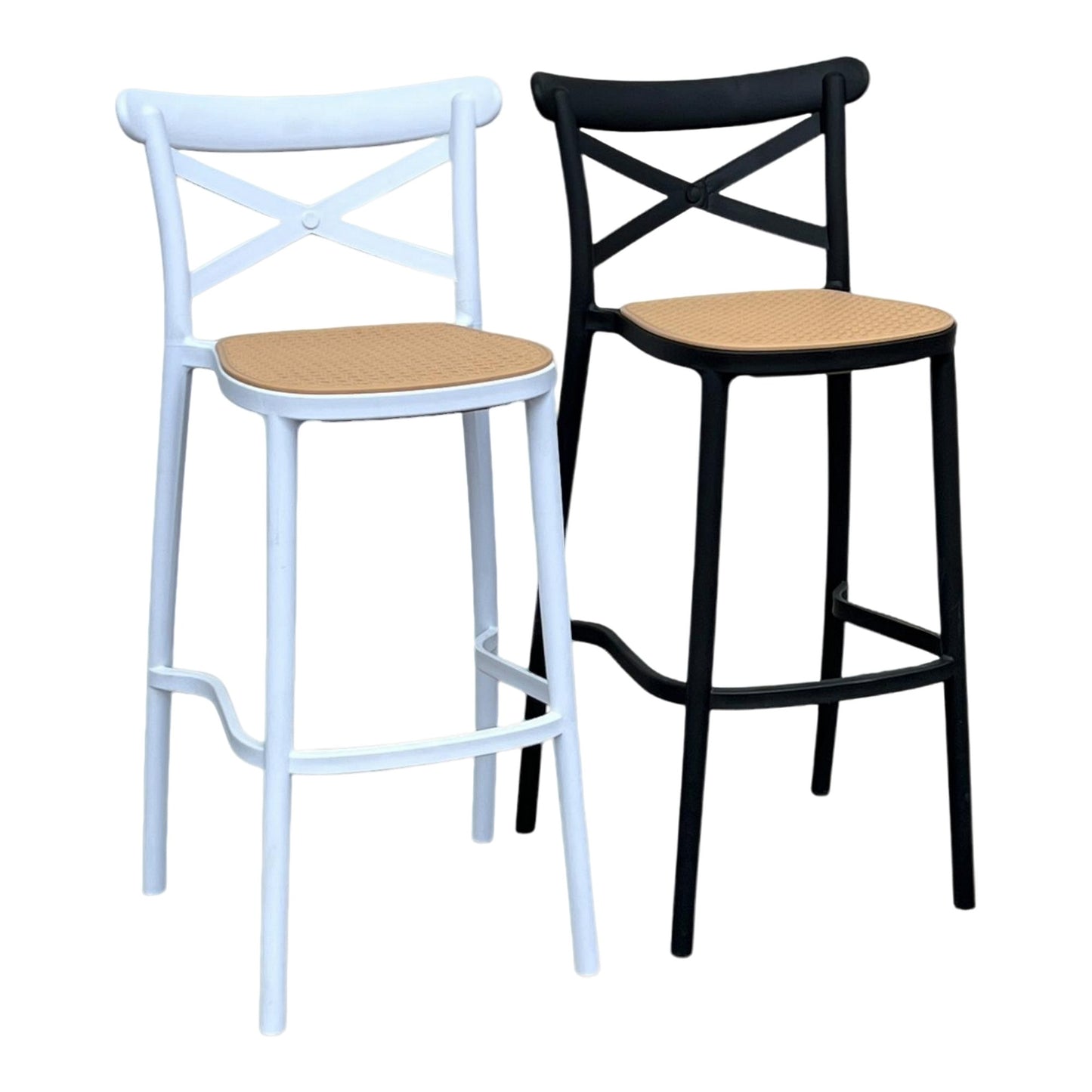 Butaco Alto Cruz Rústico SET X2