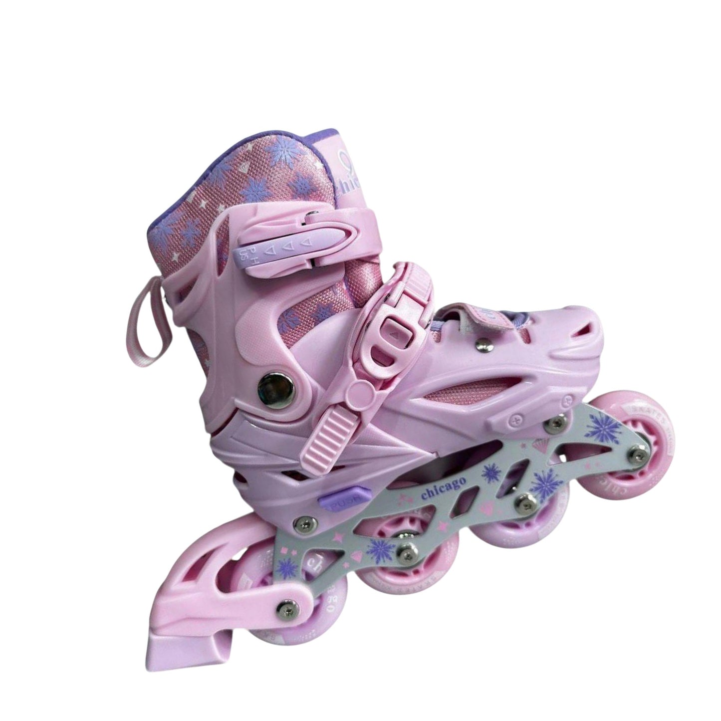 Patines Chicago Rosados Con Luces Y Freno