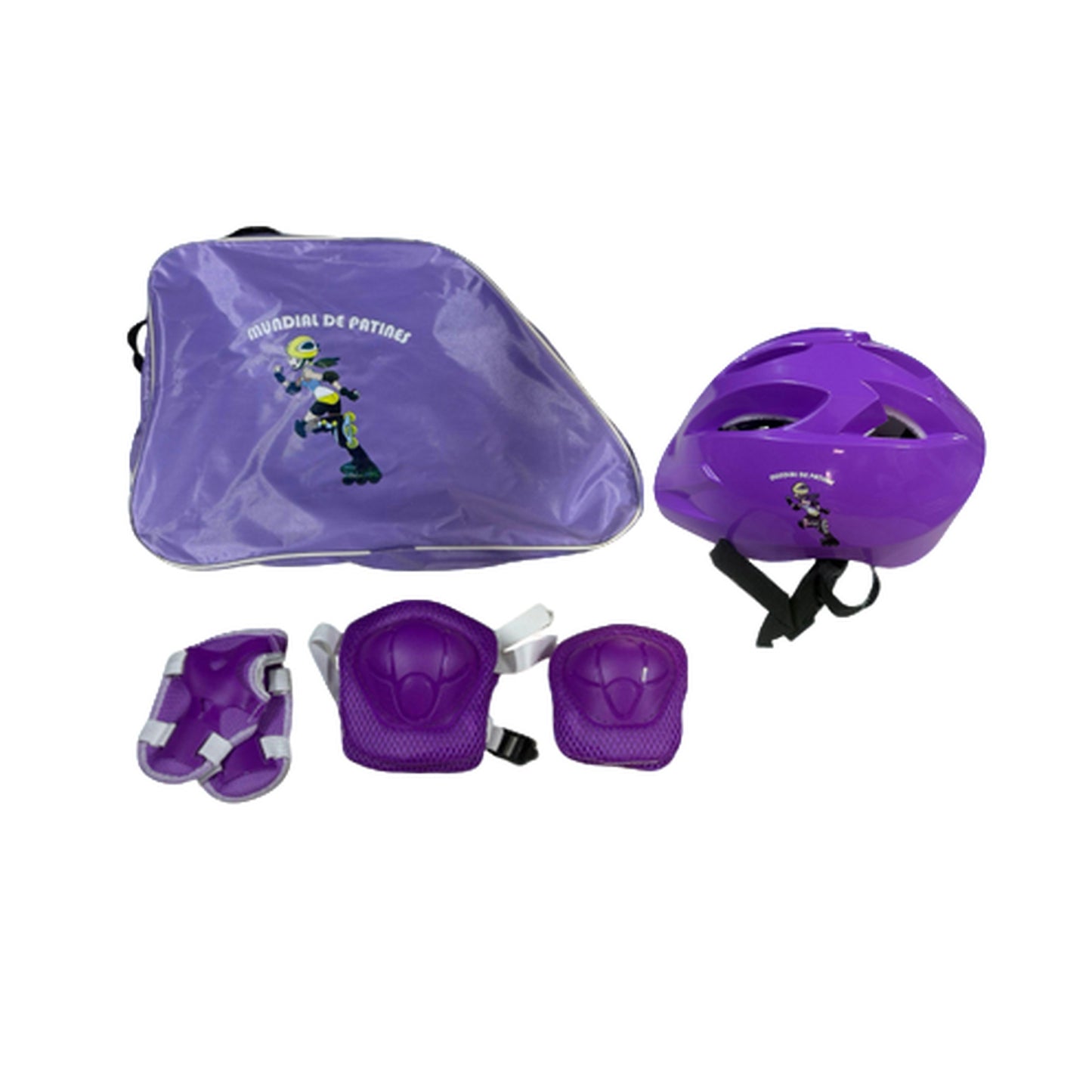 Kit Patines Niña Con Luces, Casco Y Protecciones