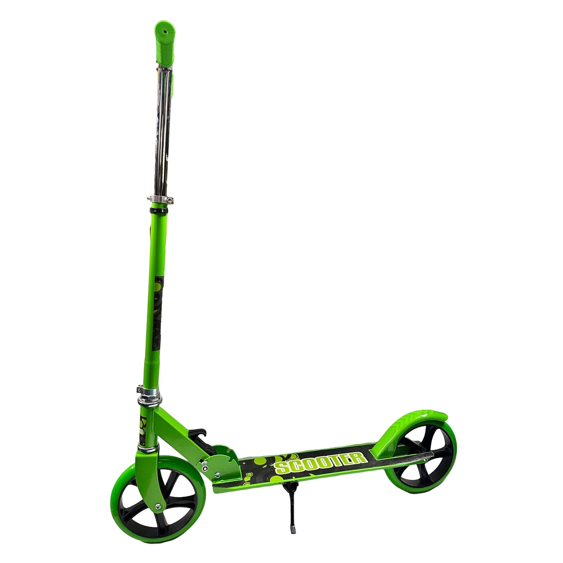 Scooter profesional verde plegable para ciudad, paseo y uso diario
