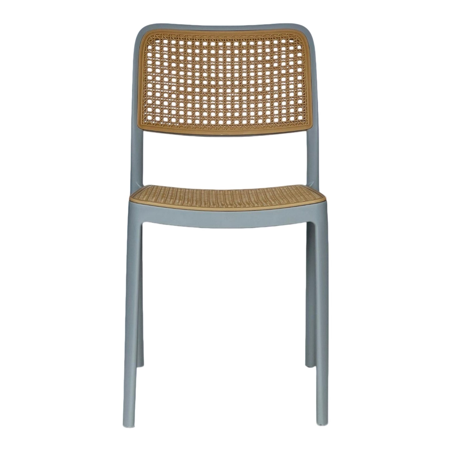 Silla En Polipropileno Solea Cuadrada Tipo Mimbre