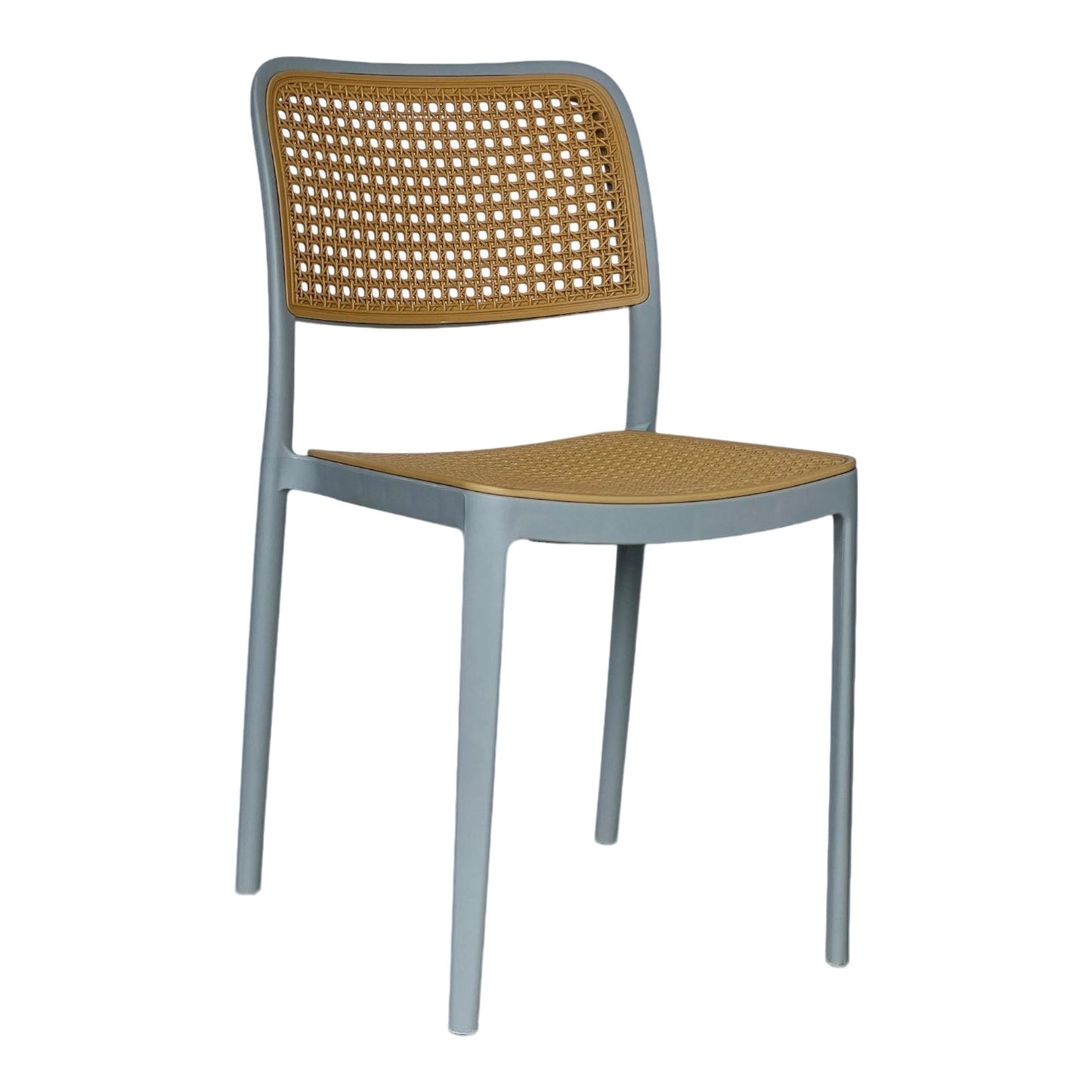 Silla En Polipropileno Solea Cuadrada Tipo Mimbre
